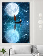 The Moon and Me by Diogo Veríssimo on GIANT ART - blue photo manipulation