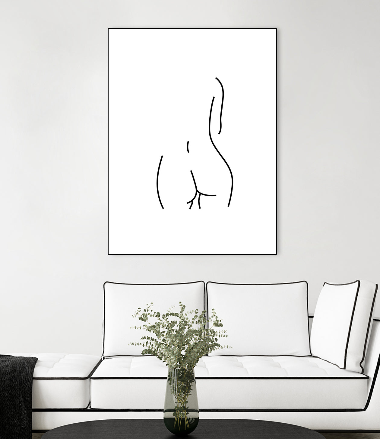 DERRIERE nude line art by Karli Florence on GIANT ART - white digital drawing