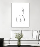 DERRIERE nude line art by Karli Florence on GIANT ART - white digital drawing