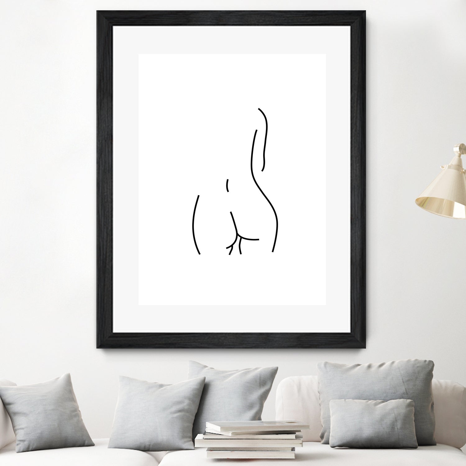 DERRIERE nude line art by Karli Florence on GIANT ART - white digital drawing