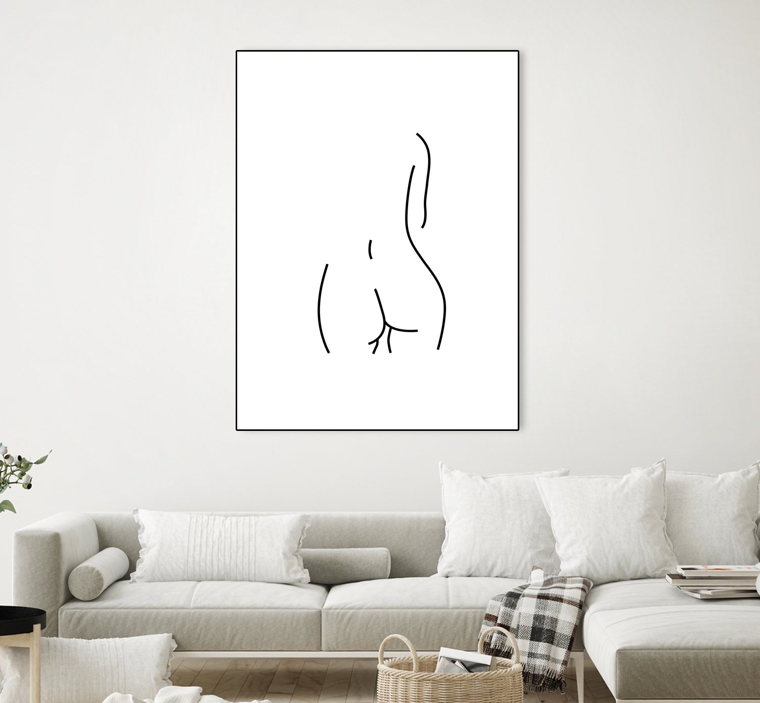 DERRIERE nude line art by Karli Florence on GIANT ART - white digital drawing