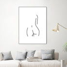 DERRIERE nude line art by Karli Florence on GIANT ART - white digital drawing