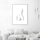 DERRIERE nude line art by Karli Florence on GIANT ART - white digital drawing