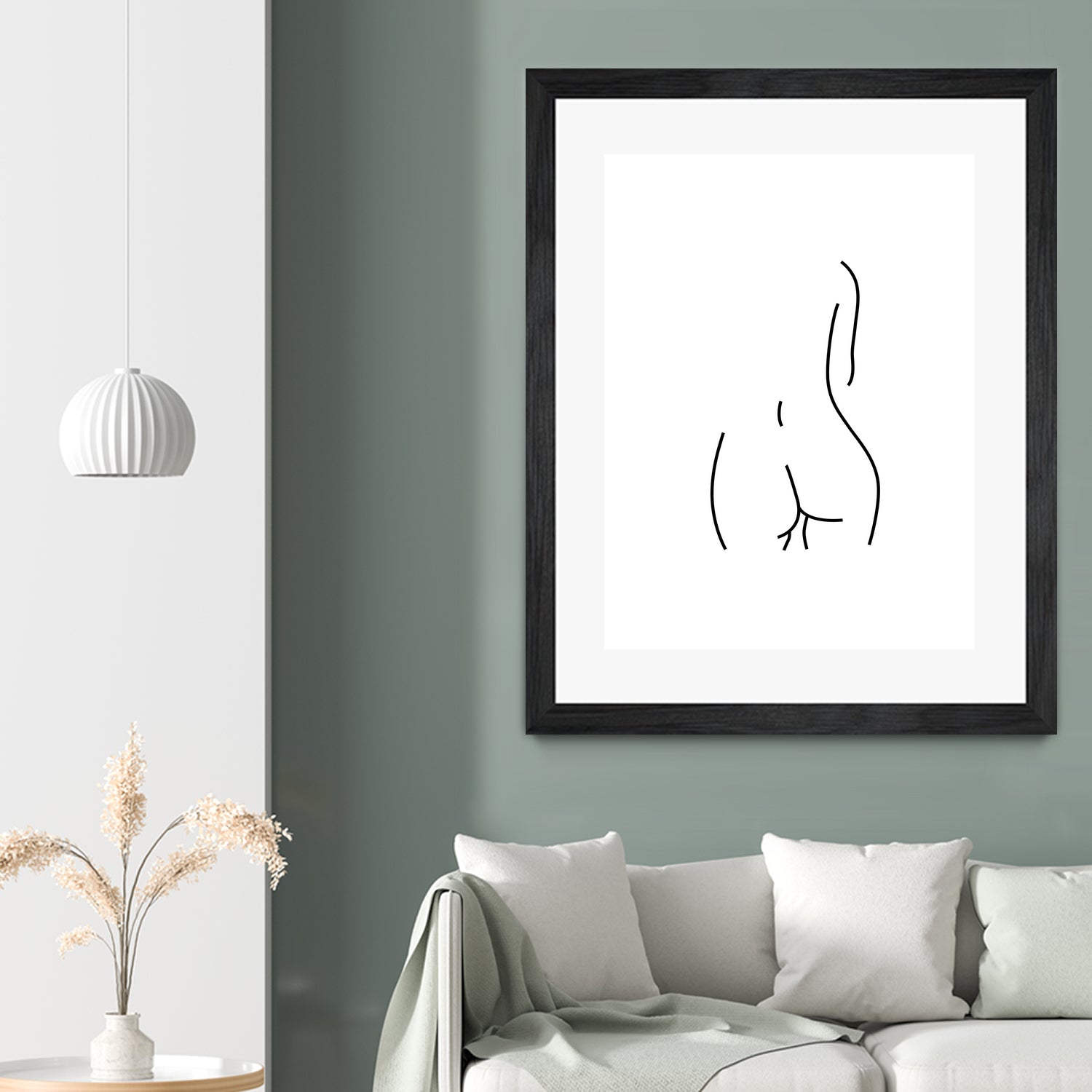 DERRIERE nude line art by Karli Florence on GIANT ART - white digital drawing