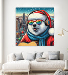 XMAS POLAR BEAR NYC 2 by OTIS PORRITT on GIANT ART - red digital painting