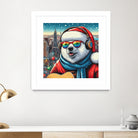 XMAS POLAR BEAR NYC 2 by OTIS PORRITT on GIANT ART - red digital painting