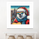 XMAS POLAR BEAR NYC 2 by OTIS PORRITT on GIANT ART - red digital painting