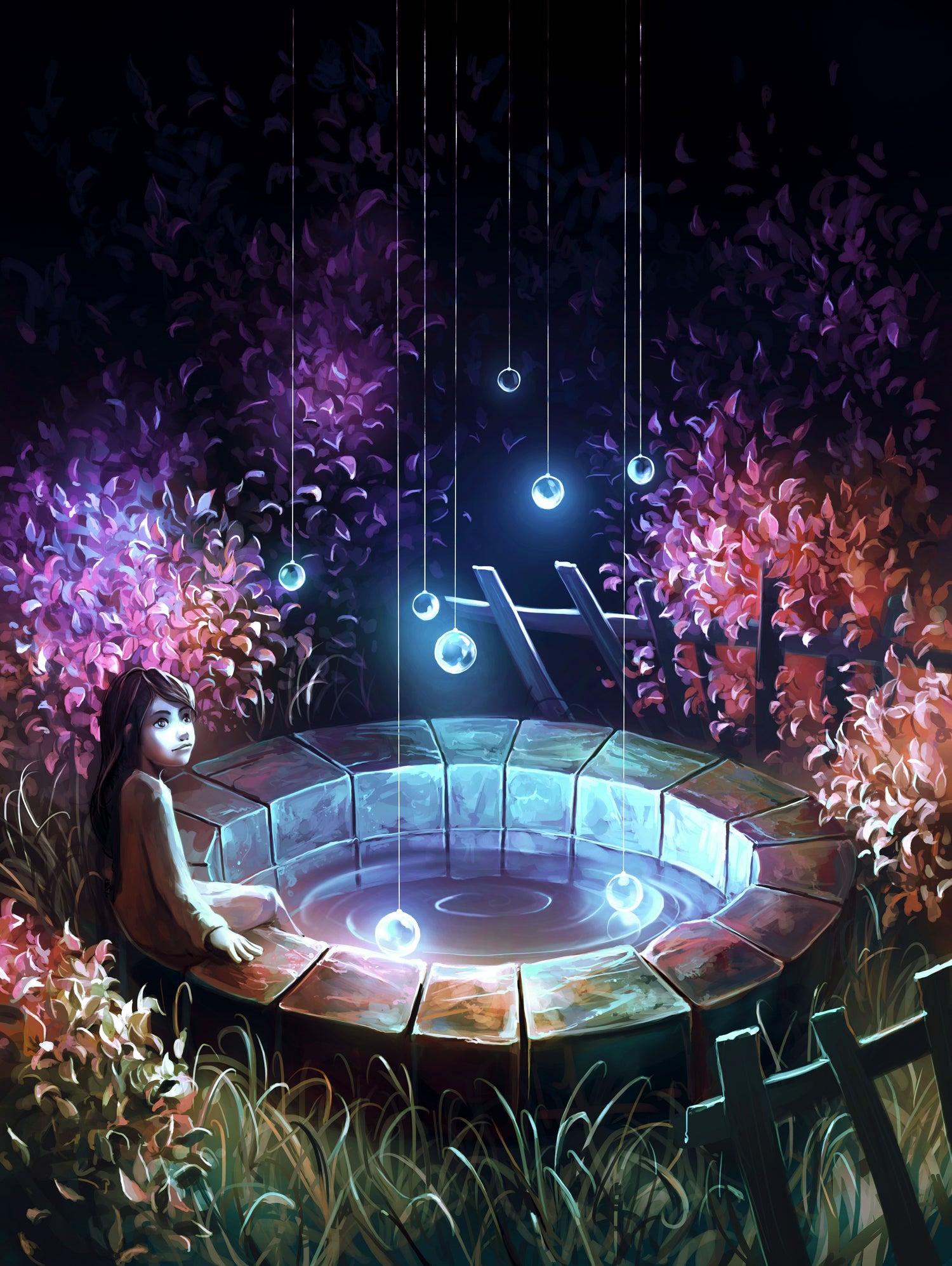 Make a wish by Cyril Rolando on GIANT ART - fuchsia digital painting