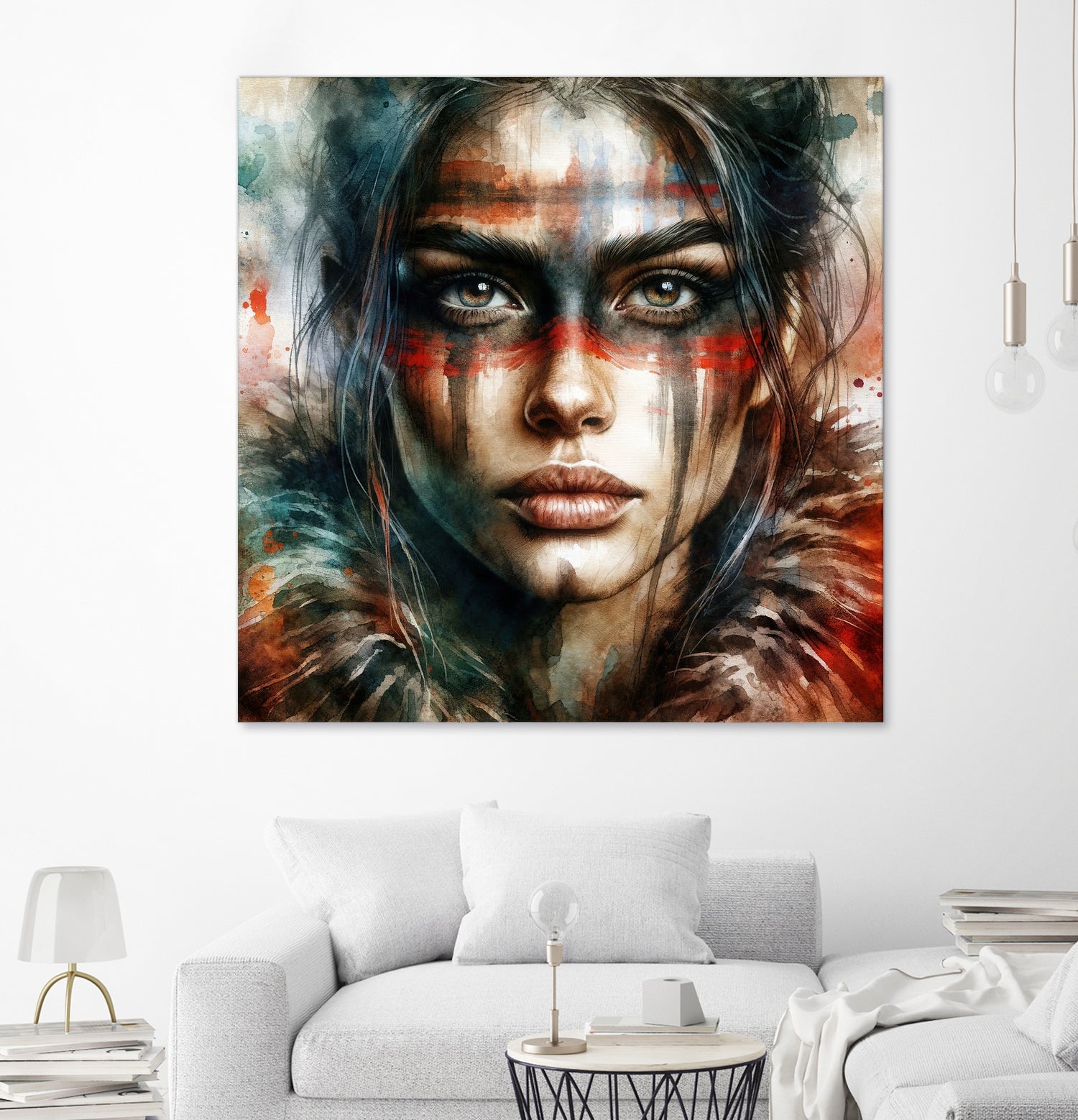 Watercolor Warrior Woman #2 by Isabel Cerdá Muñoz on GIANT ART - red digital painting