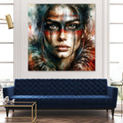 Watercolor Warrior Woman #2 by Isabel Cerdá Muñoz on GIANT ART - red digital painting