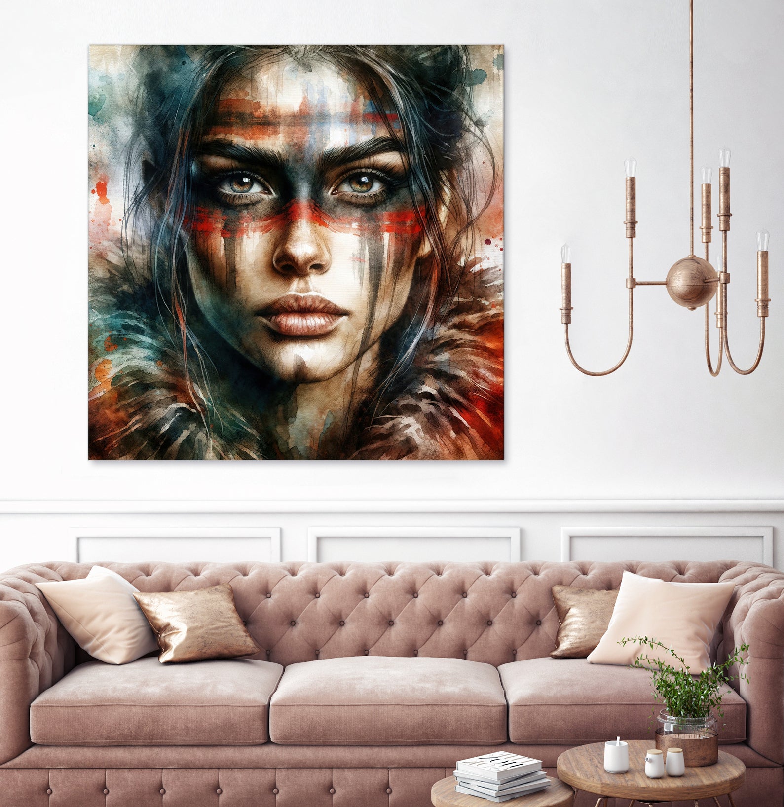 Watercolor Warrior Woman #2 by Isabel Cerdá Muñoz on GIANT ART - red digital painting