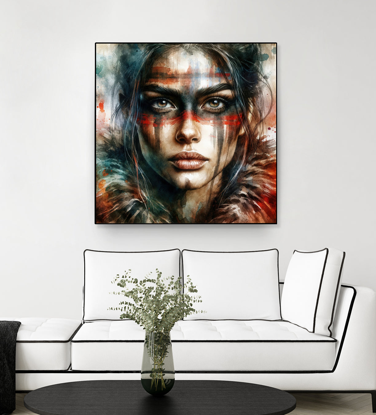 Watercolor Warrior Woman #2 by Isabel Cerdá Muñoz on GIANT ART - red digital painting