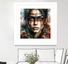 Watercolor Warrior Woman #2 by Isabel Cerdá Muñoz on GIANT ART - red digital painting