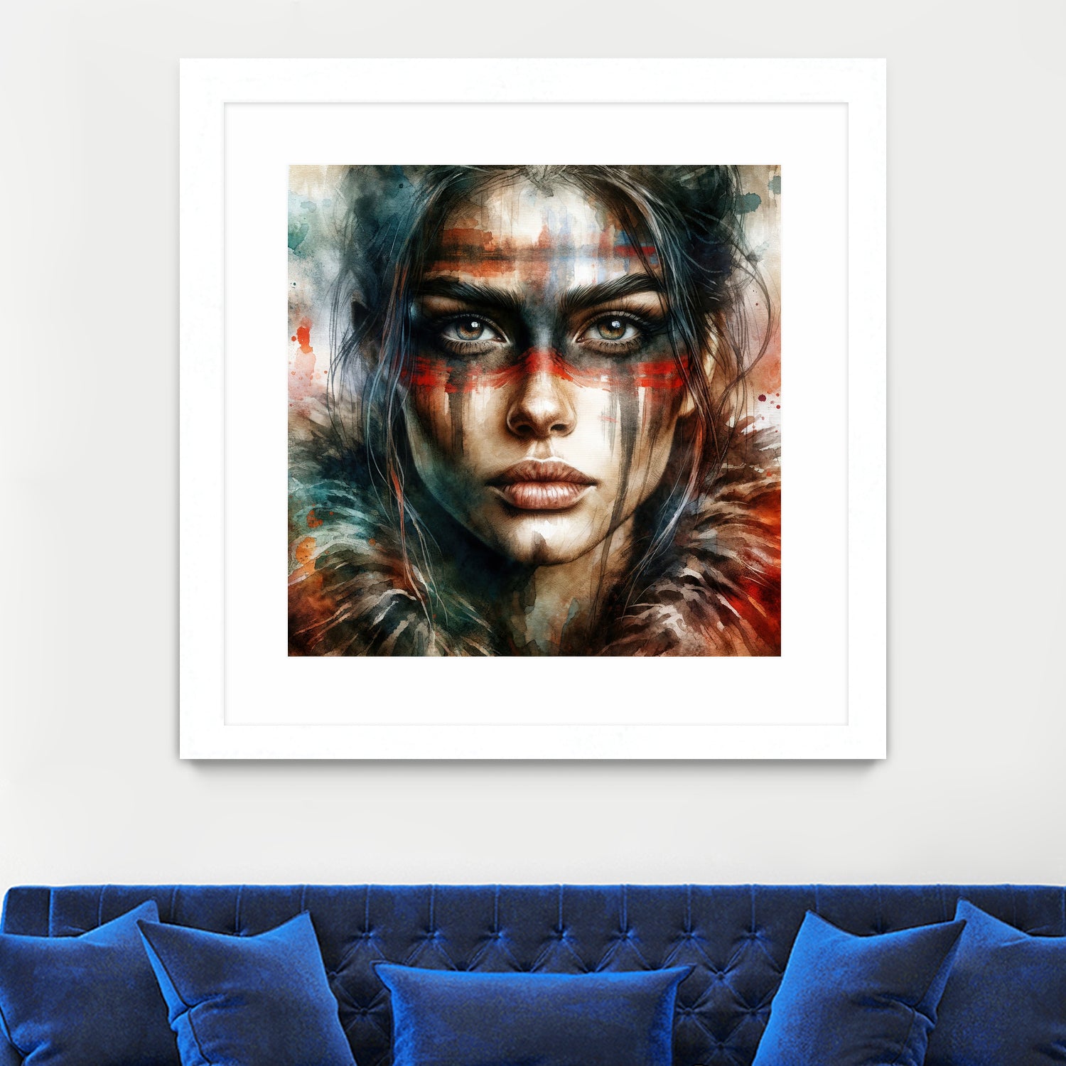 Watercolor Warrior Woman #2 by Isabel Cerdá Muñoz on GIANT ART - red digital painting