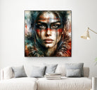 Watercolor Warrior Woman #2 by Isabel Cerdá Muñoz on GIANT ART - red digital painting