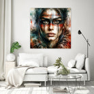 Watercolor Warrior Woman #2 by Isabel Cerdá Muñoz on GIANT ART - red digital painting
