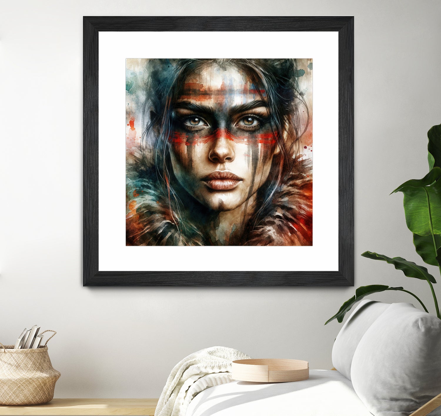 Watercolor Warrior Woman #2 by Isabel Cerdá Muñoz on GIANT ART - red digital painting