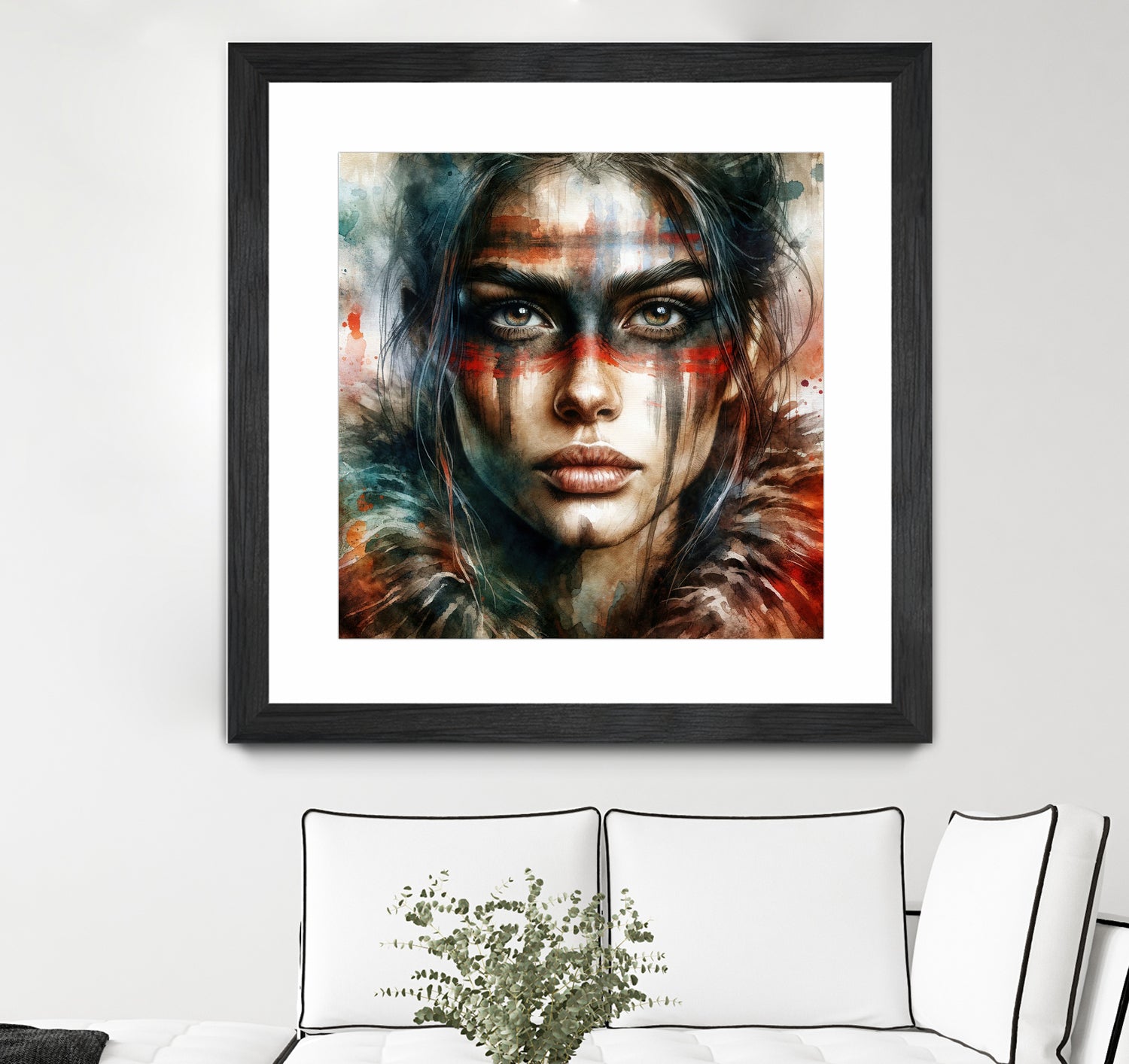 Watercolor Warrior Woman #2 by Isabel Cerdá Muñoz on GIANT ART - red digital painting