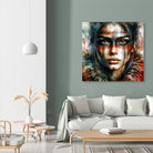 Watercolor Warrior Woman #2 by Isabel Cerdá Muñoz on GIANT ART - red digital painting
