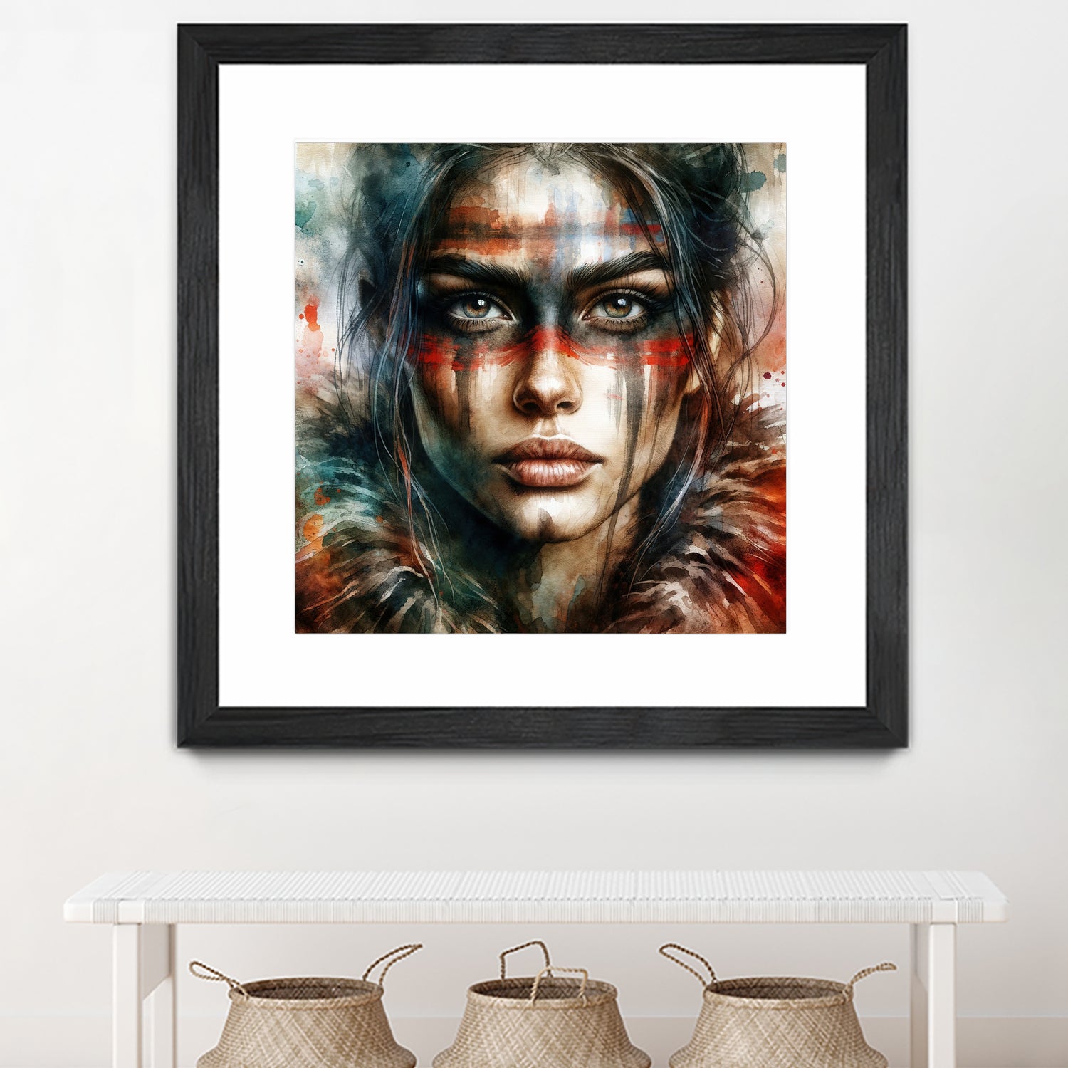 Watercolor Warrior Woman #2 by Isabel Cerdá Muñoz on GIANT ART - red digital painting