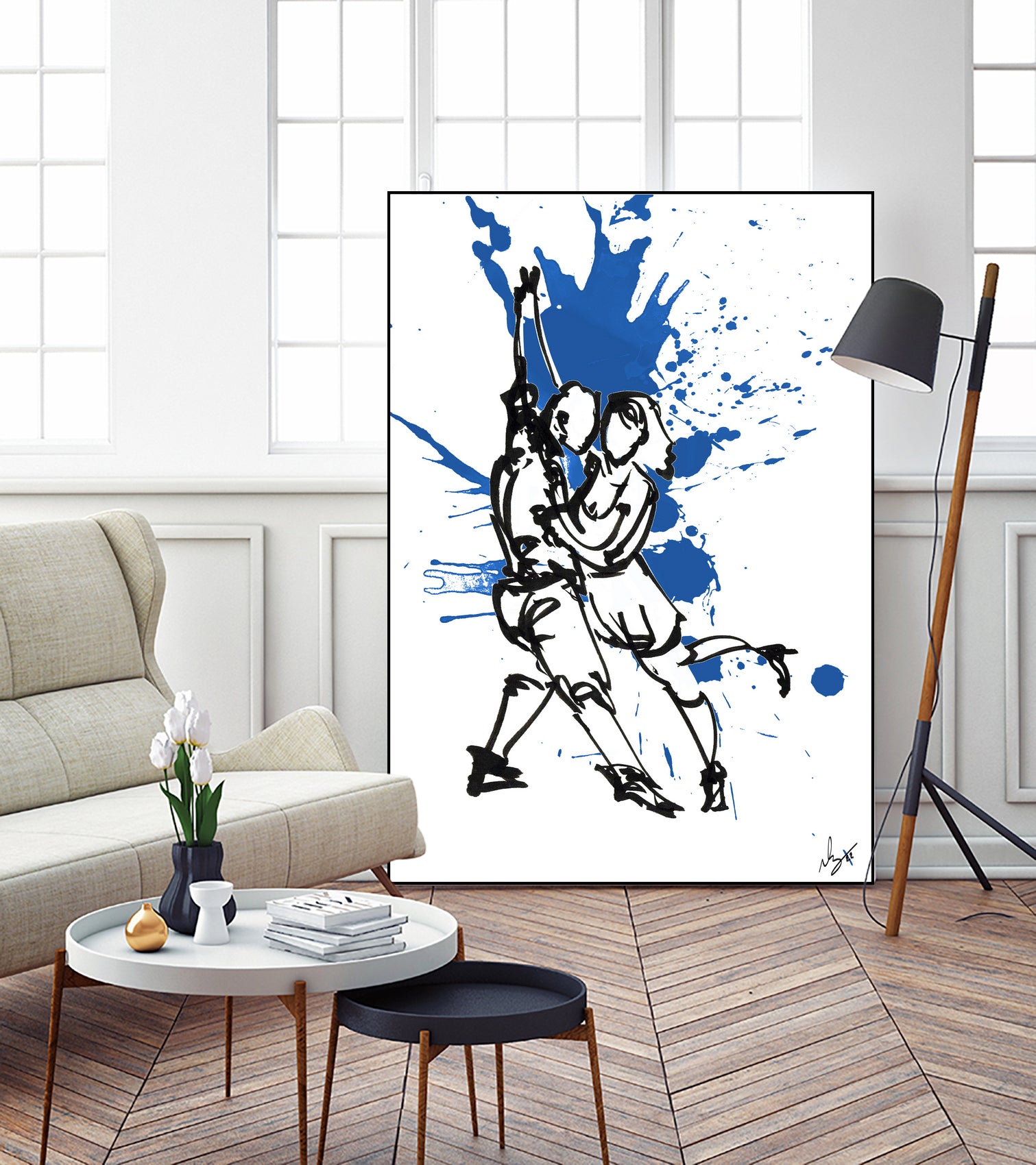 DancInk folks-37 by Nicolas Lachance-Brais on GIANT ART - blue digital painting