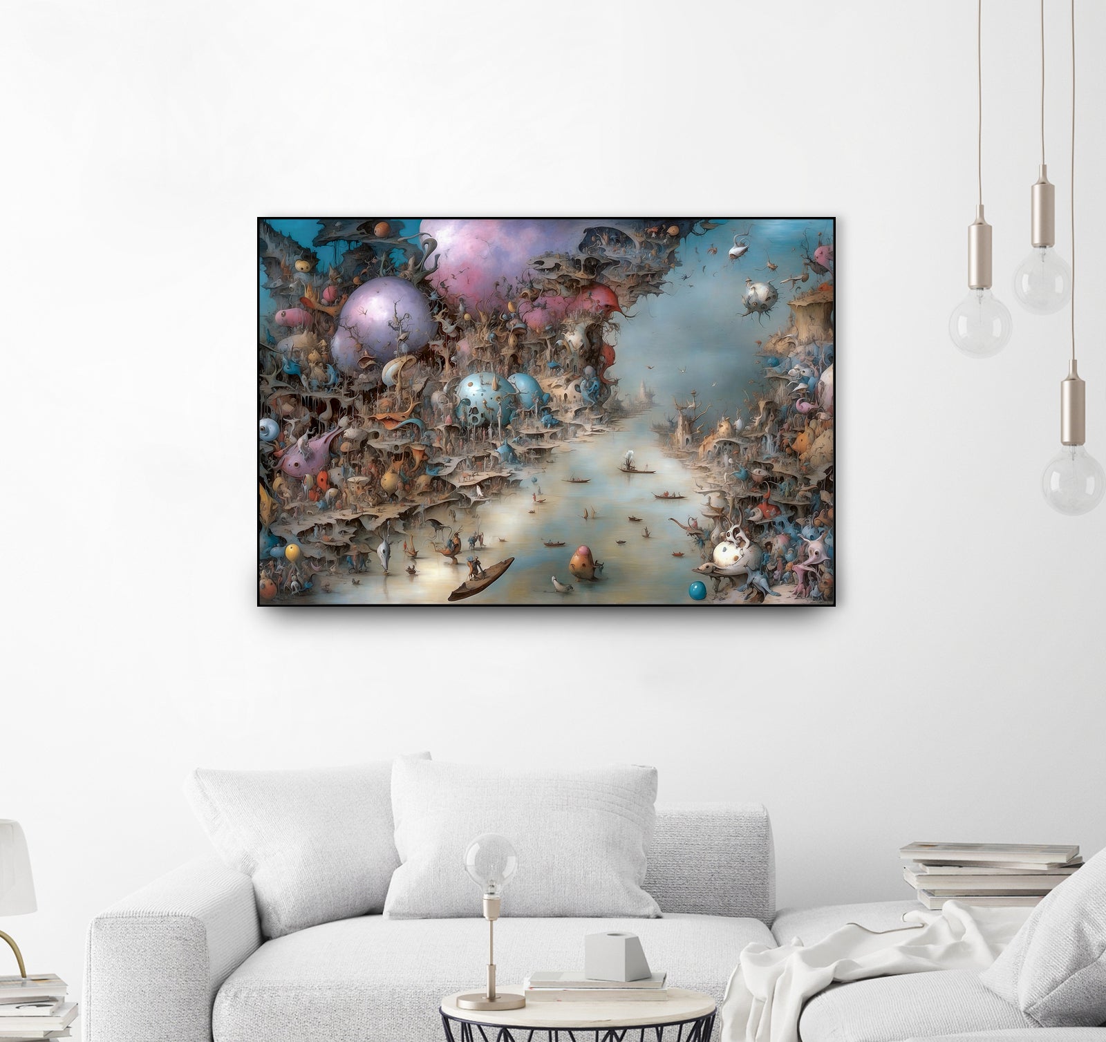 Fighting The Current Of The River Of Regret by Eric Ton on GIANT ART - white digital painting