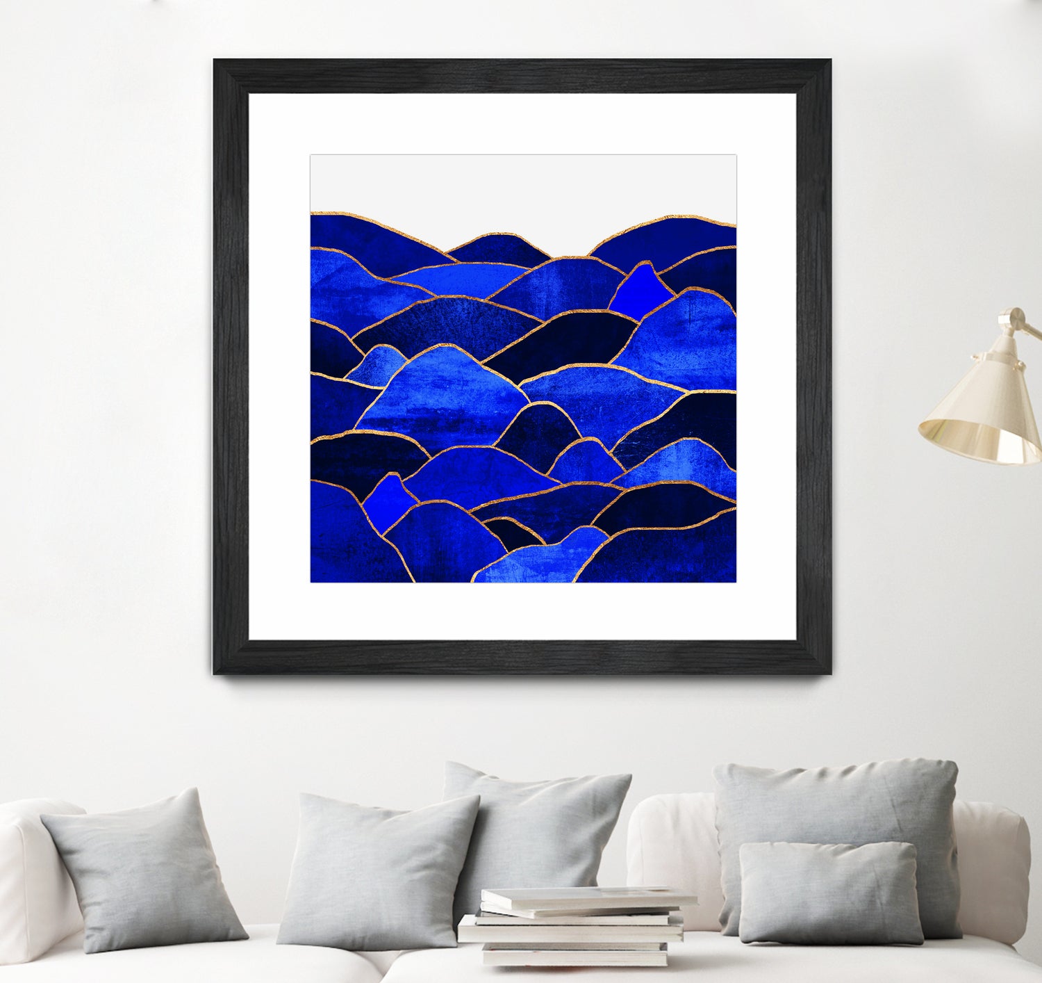 Blue Hills by Elisabeth Fredriksson on GIANT ART - blue mixed media