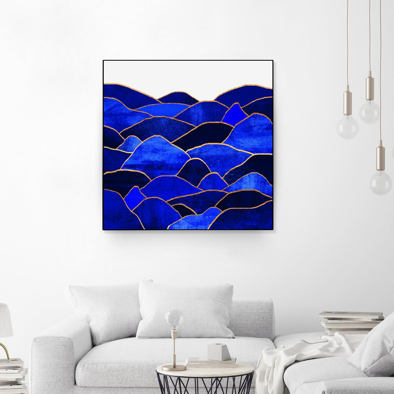 Blue Hills by Elisabeth Fredriksson on GIANT ART - blue mixed media