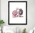 brain fighting with heart by edson ramos on GIANT ART - red digital drawing