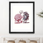 brain fighting with heart by edson ramos on GIANT ART - red digital drawing