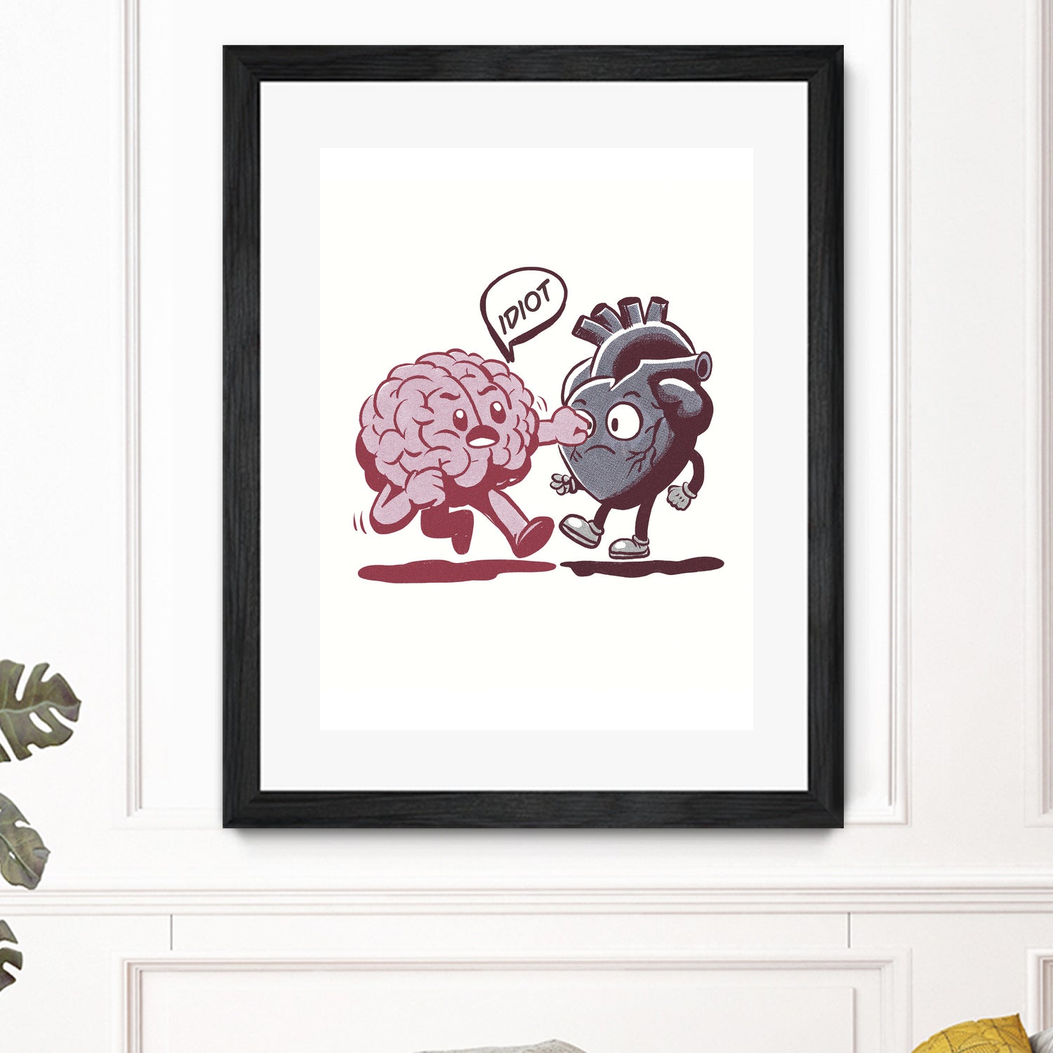 brain fighting with heart by edson ramos on GIANT ART - red digital drawing