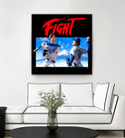 16-bit Fighters by Claudia Labarca on GIANT ART - blue digital painting