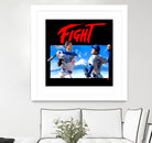 16-bit Fighters by Claudia Labarca on GIANT ART - blue digital painting