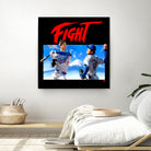 16-bit Fighters by Claudia Labarca on GIANT ART - blue digital painting