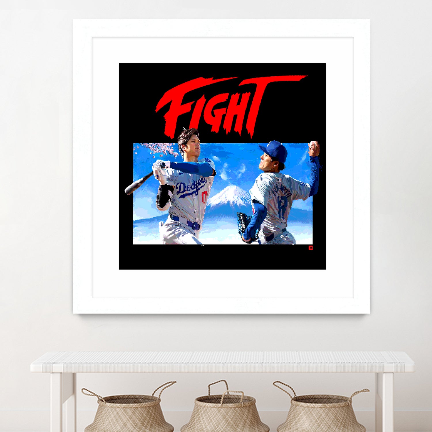 16-bit Fighters by Claudia Labarca on GIANT ART - blue digital painting