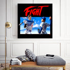 16-bit Fighters by Claudia Labarca on GIANT ART - blue digital painting