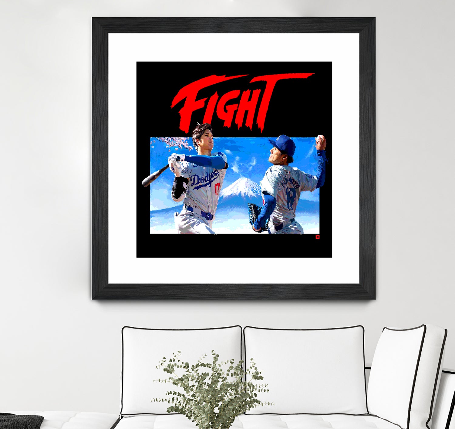 16-bit Fighters by Claudia Labarca on GIANT ART - blue digital painting