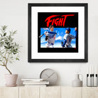 16-bit Fighters by Claudia Labarca on GIANT ART - blue digital painting