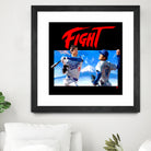 16-bit Fighters by Claudia Labarca on GIANT ART - blue digital painting