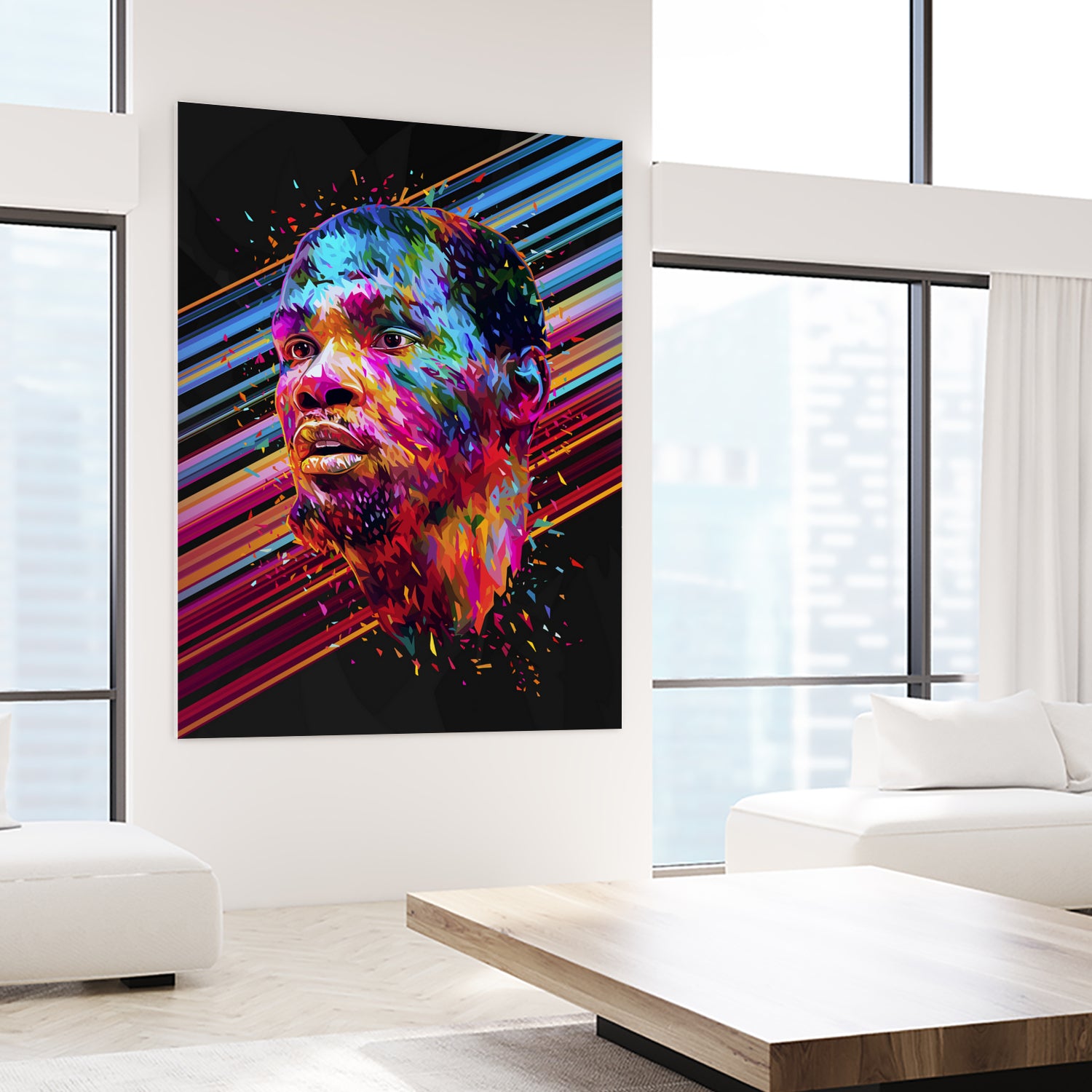 Kevin Durant by Alessandro Pautasso on GIANT ART - blue digital painting