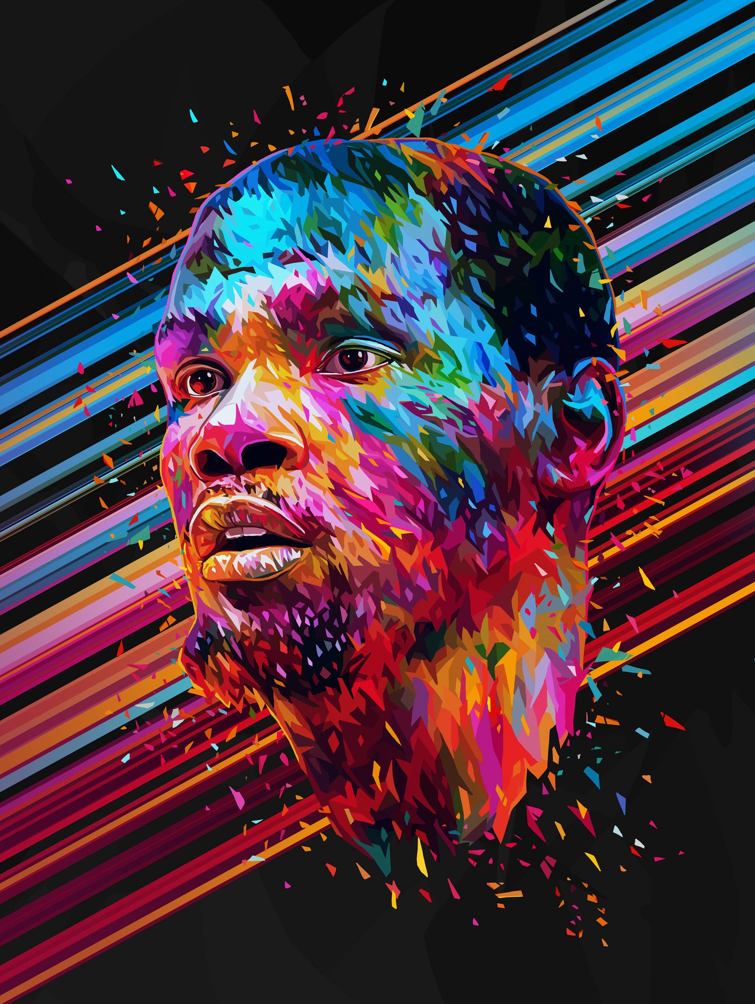 Kevin Durant by Alessandro Pautasso on GIANT ART - blue digital painting