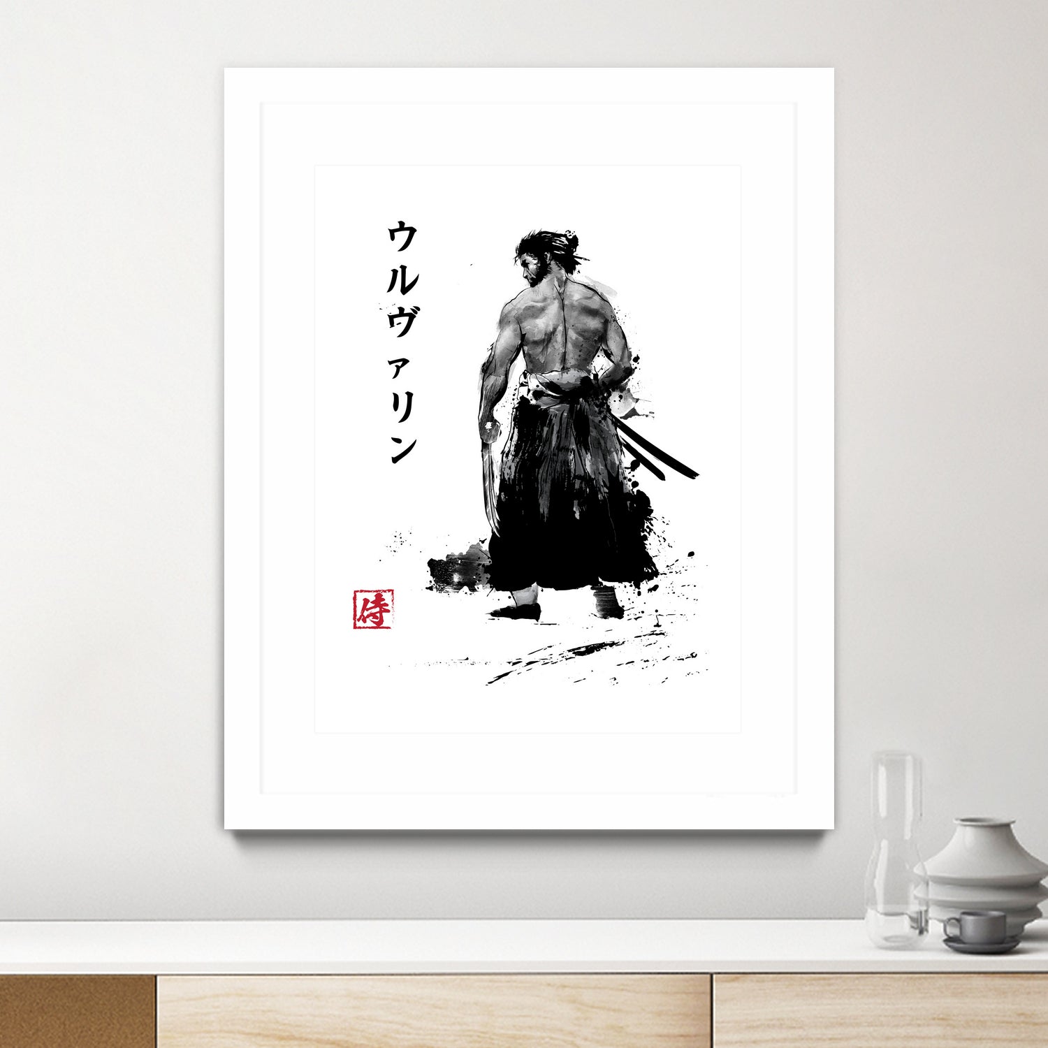 Immortal Samurai sumi-e by Antonio Camarena on GIANT ART - white digital painting