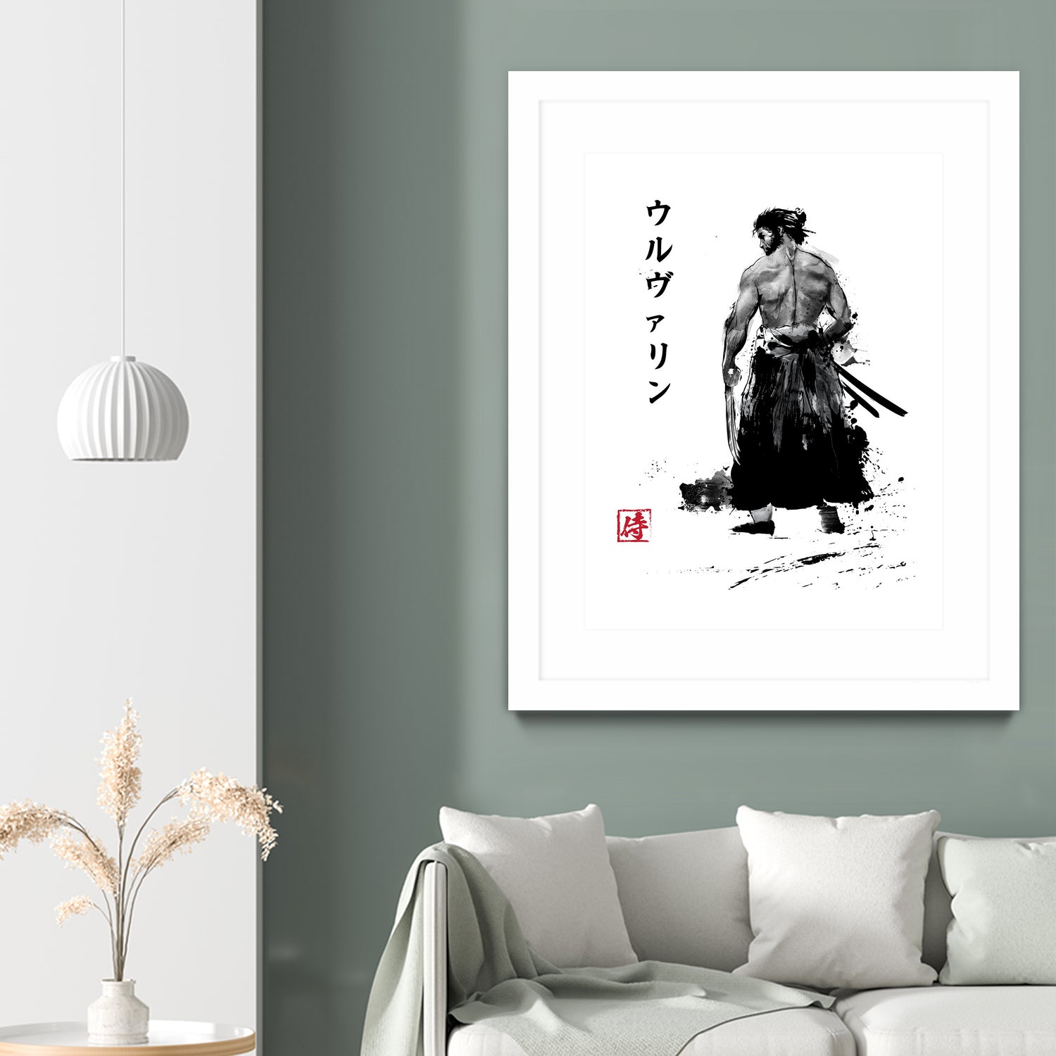 Immortal Samurai sumi-e by Antonio Camarena on GIANT ART - white digital painting