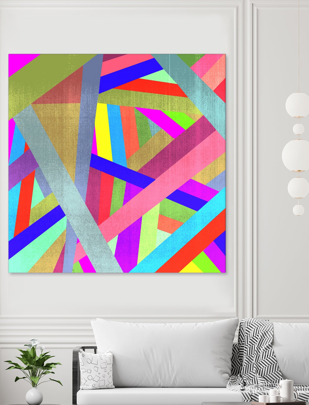 STRIPES II by Anthony Foronda on GIANT ART - pink vector illustration