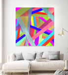 STRIPES II by Anthony Foronda on GIANT ART - pink vector illustration