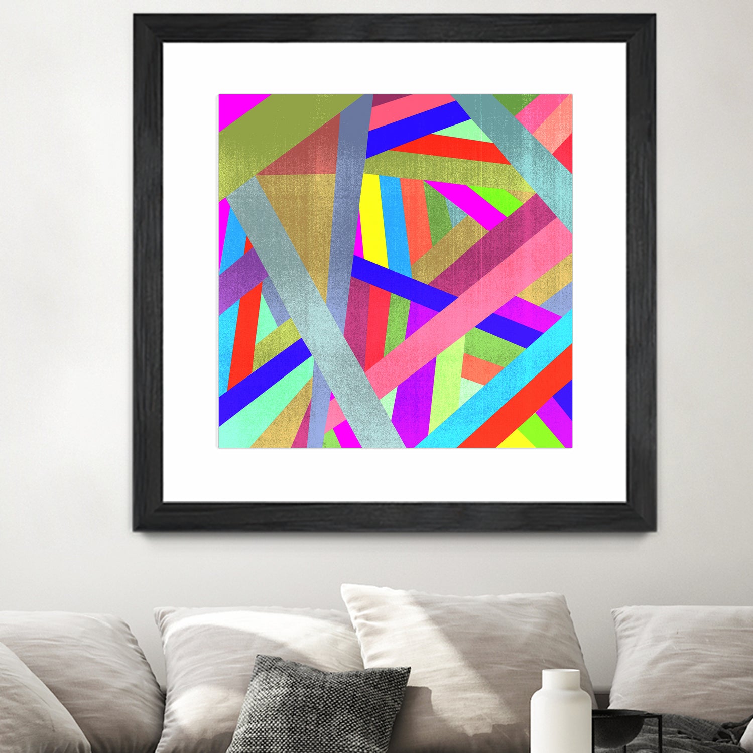 STRIPES II by Anthony Foronda on GIANT ART - pink vector illustration