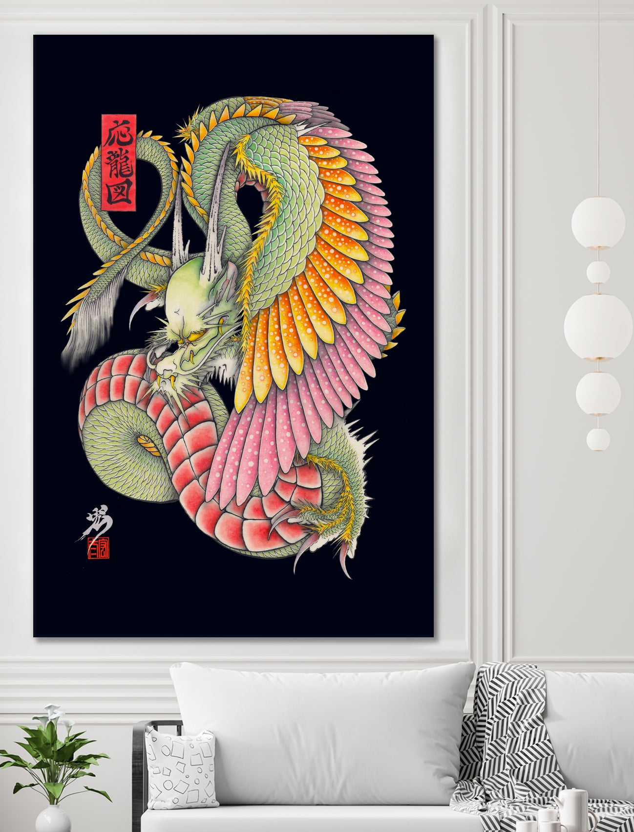 WING DRAGON by Kota Nakatsubo on GIANT ART - green photo illustration