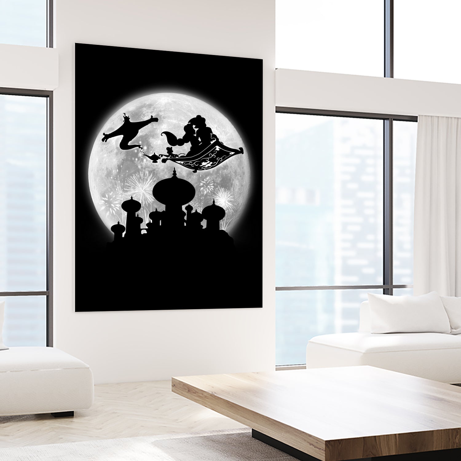 Full moon over Agrabah by Antonio Camarena on GIANT ART - black digital painting