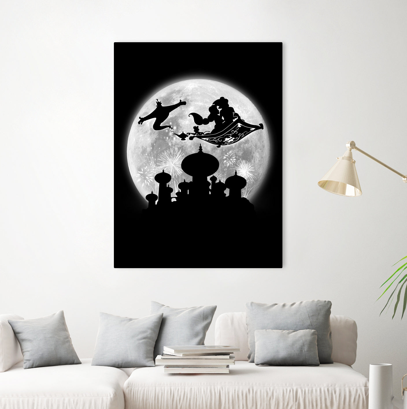 Full moon over Agrabah by Antonio Camarena on GIANT ART - black digital painting