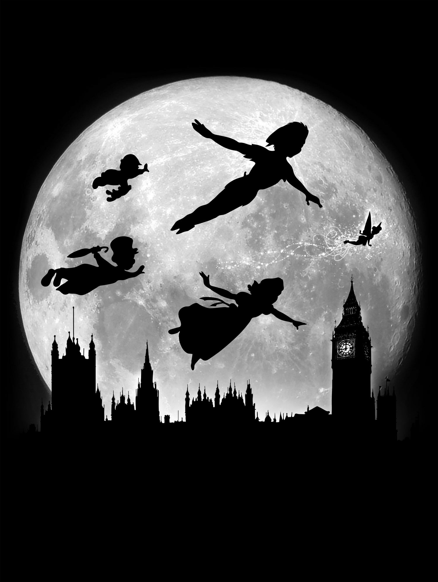 Full moon over London by Antonio Camarena on GIANT ART - black digital painting